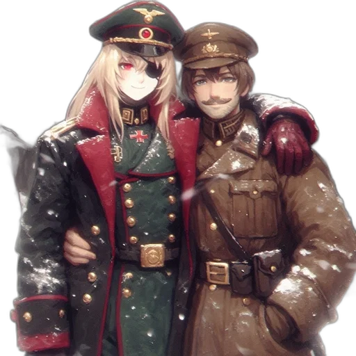 jacket, hat, staff, weapon, concept art, anime, pixel art, oil painting transparent PNG cut-out