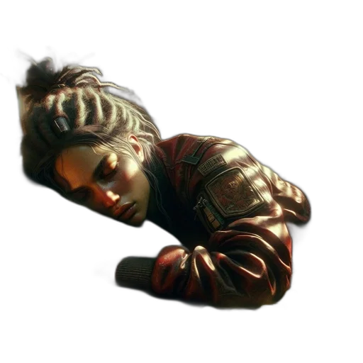 face, jacket, creature, staff, 3d render, photorealistic, concept art, pixel art transparent PNG cut-out