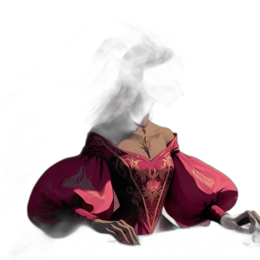 mask, dragon, dress, face, concept art, fantasy art, photorealistic, 3d render transparent PNG cut-out