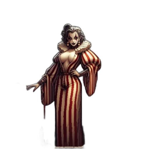 dress, concept art, fantasy art, 3d render, pixel art, woman, striped, gown transparent PNG cut-out