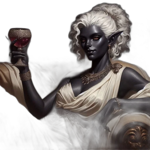 fantasy art, concept art, comic book art, photorealistic, dark, monochrome, ethereal, blue-skinned transparent PNG cut-out