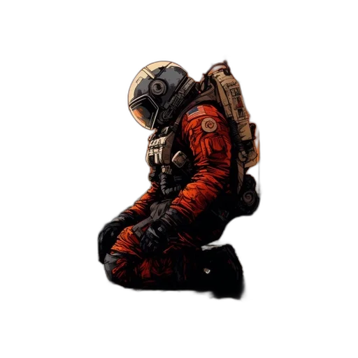 robot, weapon, staff, pixel art, concept art, 3d render, comic book art, outer space transparent PNG cut-out