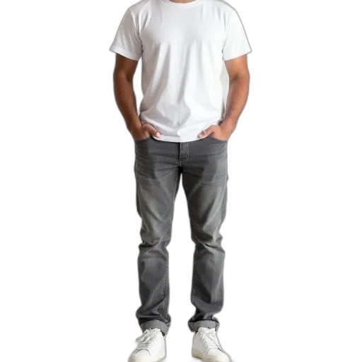 staff, jacket, shoes, face, 3d render, photorealistic, concept art, monochrome transparent PNG cut-out