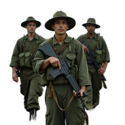staff, weapon, hat, jacket transparent PNG cut-out