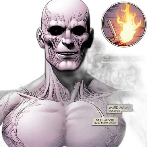 face, mask, comic book art, concept art, fantasy art, large, muscular, character transparent PNG cut-out
