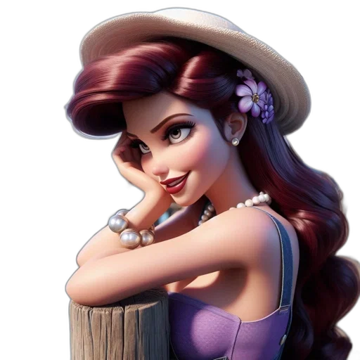 hat, jewelry, dress, crown, cartoon, concept art, photorealistic, fantasy art transparent PNG cut-out