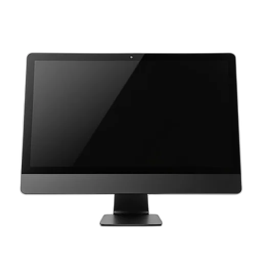 furniture, staff, robot, 3d render, sleek, modern, flat-screen, monitor transparent PNG cut-out