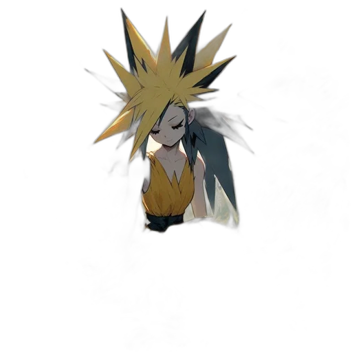 mask, hair, staff, creature transparent PNG cut-out