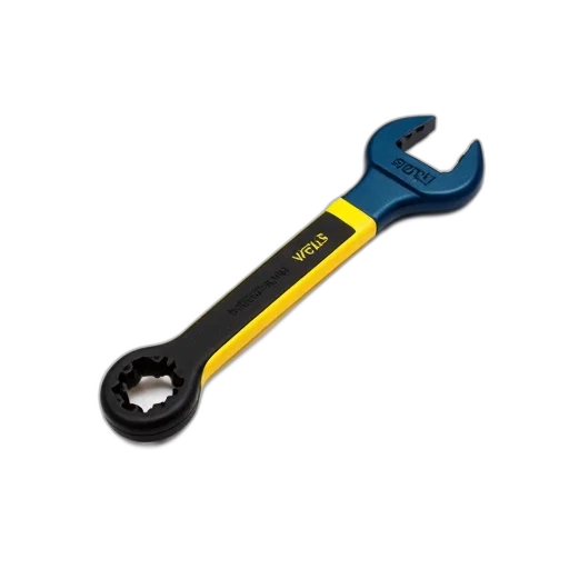 staff, weapon, sword, jewelry, black, yellow, adjustable, wrench transparent PNG cut-out