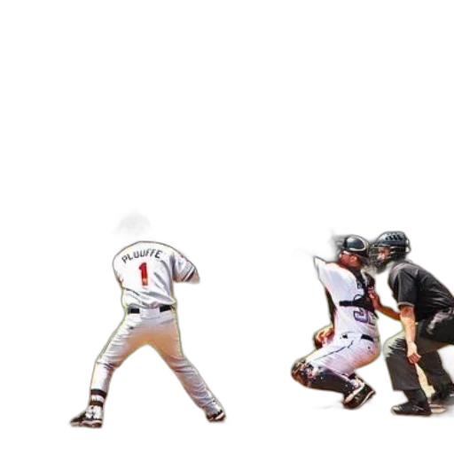 concept art, 3d render, baseball, player, number, one, his, jersey transparent PNG cut-out