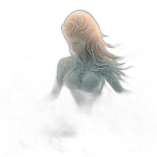 hair, creature, mask, face, concept art, fantasy art, watercolor, 3d render transparent PNG cut-out