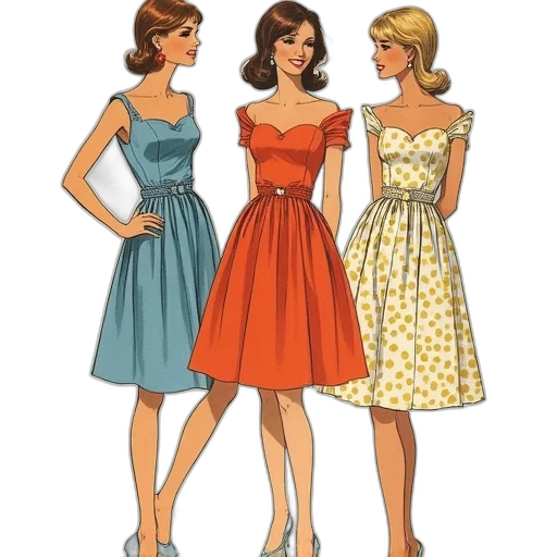 dress, cartoon, concept art, photorealistic transparent PNG cut-out