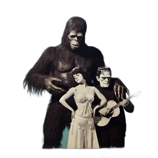 animal, concept art, comic book art, forest, fire, vintage, album, cover transparent PNG cut-out
