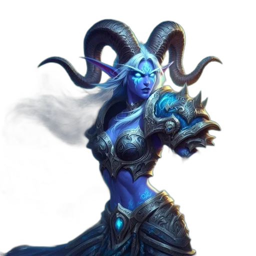 staff, fantasy art, concept art, comic book art, pixel art, blue, blue-skinned, character transparent PNG cut-out