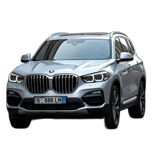 car, 3d render, photorealistic, silver, suv, parked, side, road transparent PNG cut-out