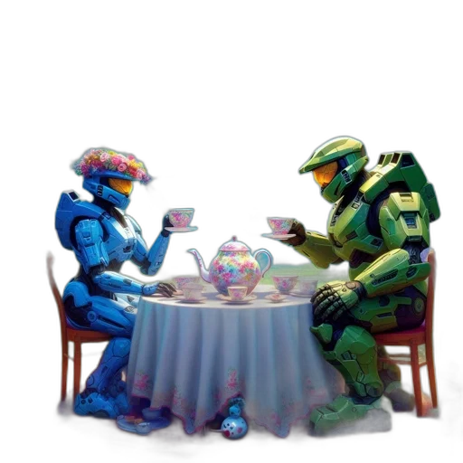 robot, food, bottle, dress, concept art, pixel art, fantasy art, vaporwave transparent PNG cut-out