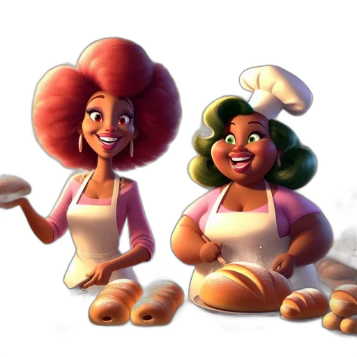 food, staff, concept art, 3d render, cartoon, photorealistic, two, animated transparent PNG cut-out