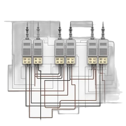 robot, concept art, 3d render, wiring transparent PNG cut-out