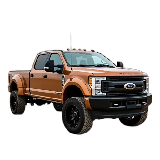 car, tan, 2018, ford, 350sd, truck, fenders transparent PNG cut-out