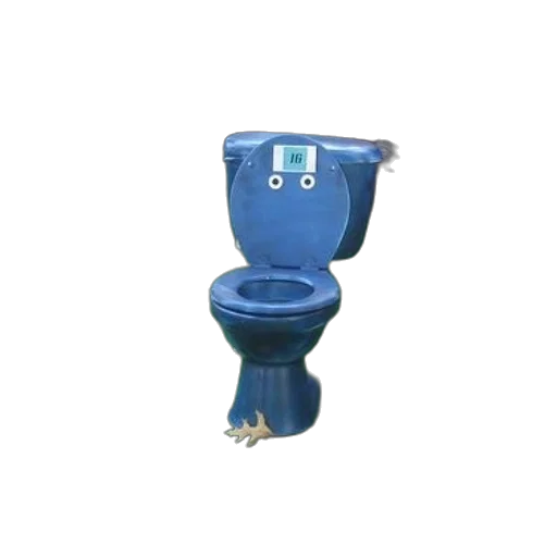 furniture, robot, staff, animal, 3d render, concept art, blue, toilet transparent PNG cut-out