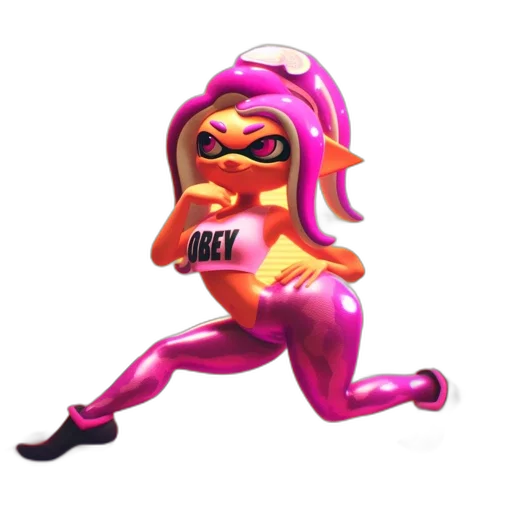 weapon, dress, animal, mask, concept art, 3d render, vaporwave, pixel art transparent PNG cut-out