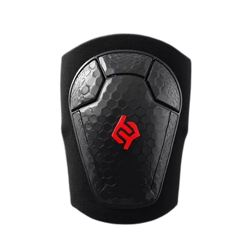 car, black, knee, pad, red, logo, center, displayed transparent PNG cut-out