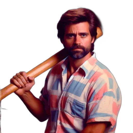 staff, hair, sword, weapon, vaporwave, pixel art, photorealistic, concept art transparent PNG cut-out