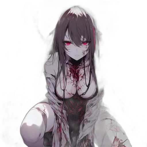 dress, creature, mask, face, pixel art, concept art, anime, fantasy art transparent PNG cut-out