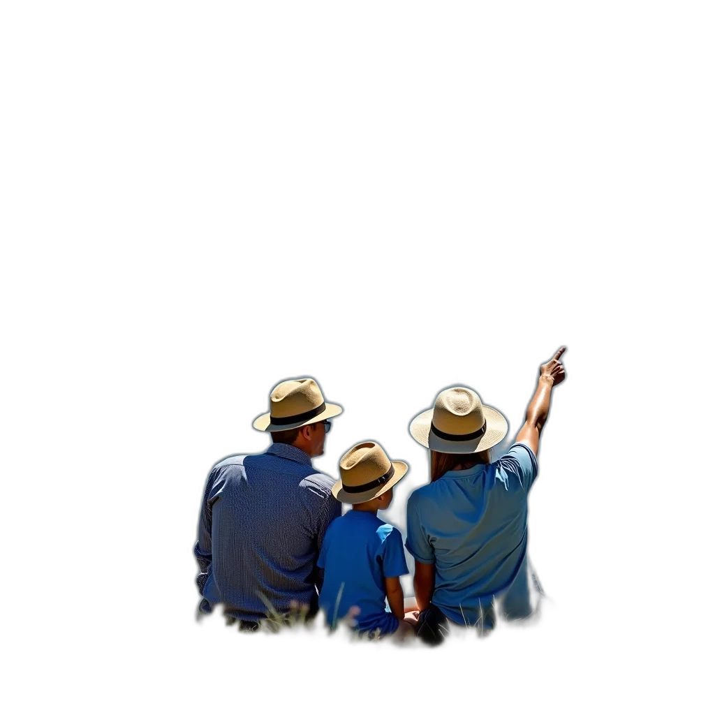 hat, staff, umbrella, crown, blue, family, three, consisting transparent PNG cut-out