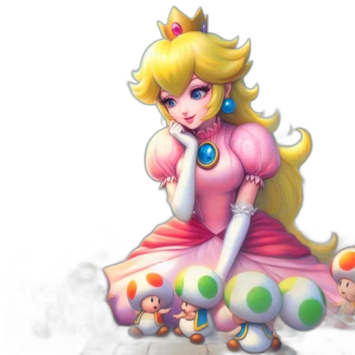 crown, dress, concept art, pixel art, fantasy art, 3d render, pastel, princess transparent PNG cut-out