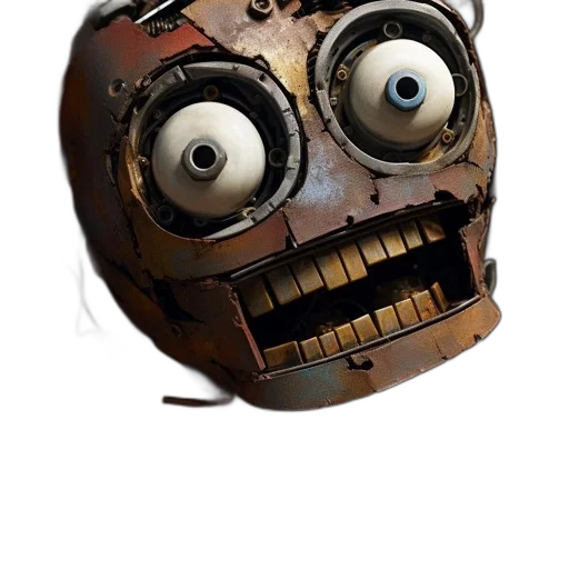 mask, robot, face, creature, 3d render, concept art, photorealistic, comic book art transparent PNG cut-out