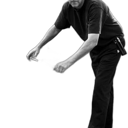 staff, man, black, shirt, pants, working, fire, hydrant transparent PNG cut-out