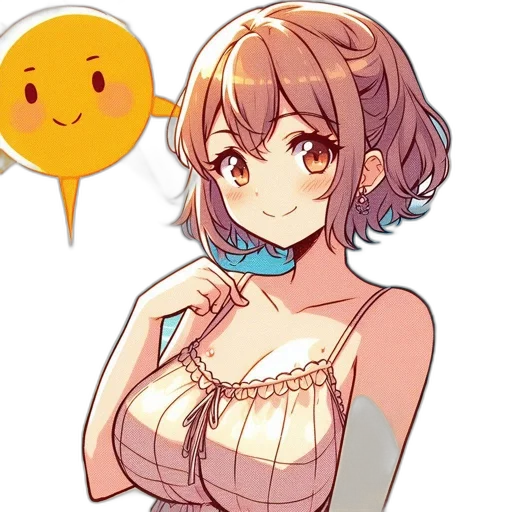 staff, dress, face, anime, pixel art, cartoon, concept art, pastel transparent PNG cut-out