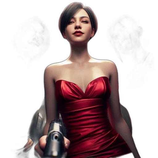 dress, weapon, concept art, fantasy art, comic book art, photorealistic, fire, red transparent PNG cut-out