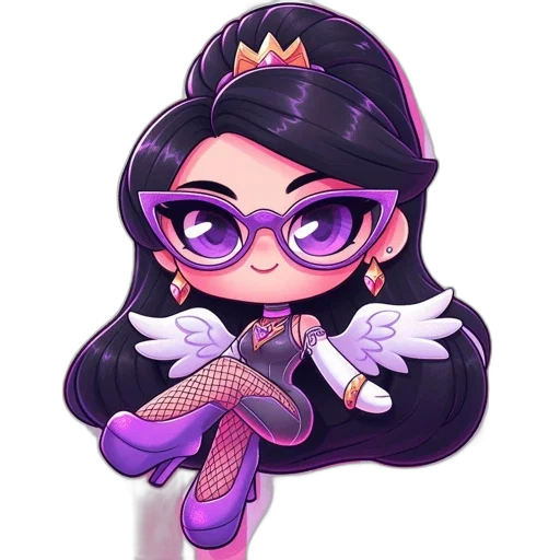 crown, staff, cartoon, fantasy art, pixel art, concept art, dark, anime-styled transparent PNG cut-out