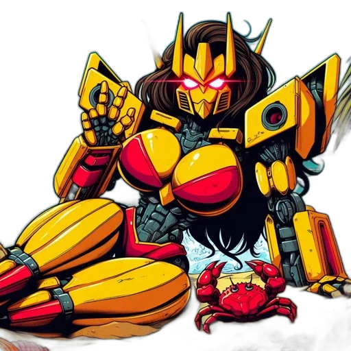 robot, concept art, comic book art, pixel art, golden, female, figure, combining transparent PNG cut-out
