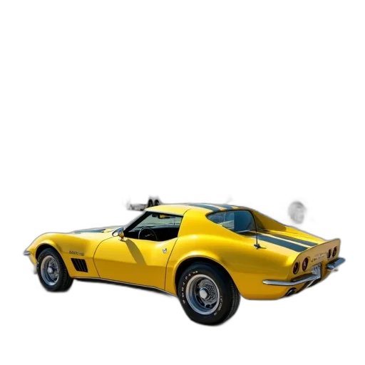 car, weapon, animal, 3d render, photorealistic, concept art, yellow, classic transparent PNG cut-out