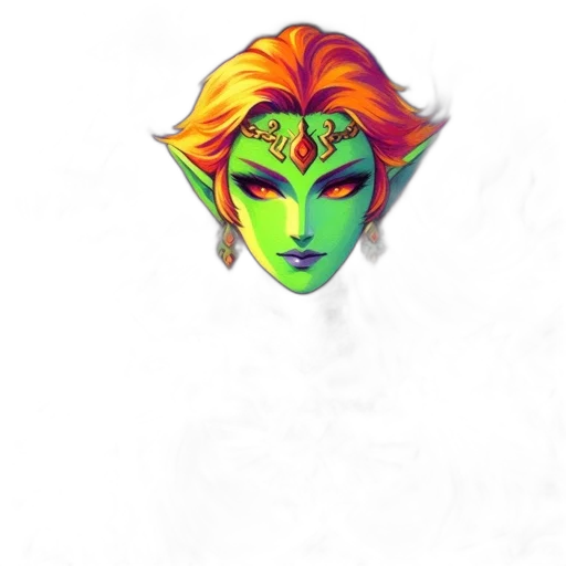 mask, face, staff, creature, fantasy art, pixel art, concept art, photorealistic transparent PNG cut-out
