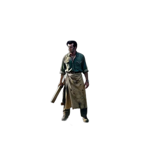 staff, sword, weapon, jacket, concept art, 3d render, pixel art, fantasy art transparent PNG cut-out