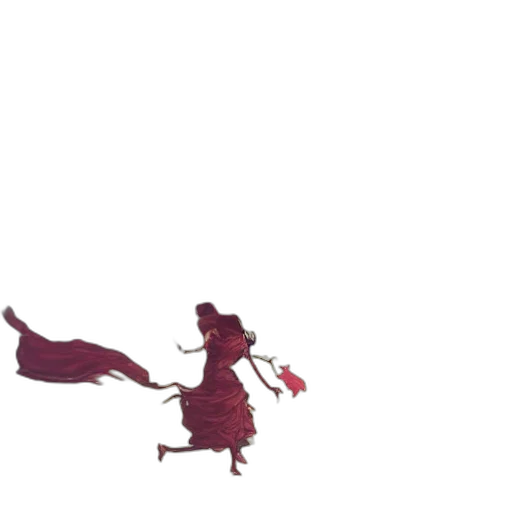 dress, staff, umbrella, dragon, concept art, pixel art, anime, fantasy art transparent PNG cut-out