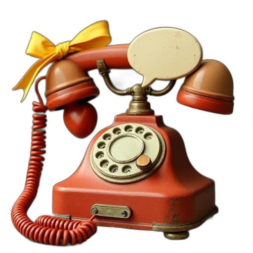 old, vintage, telephone, yellow transparent PNG cut-out
