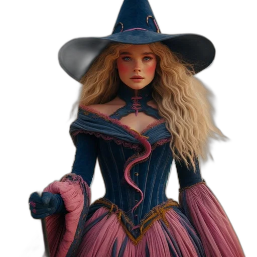 dress, hat, fantasy art, concept art, 3d render, photorealistic, woman, detailed transparent PNG cut-out