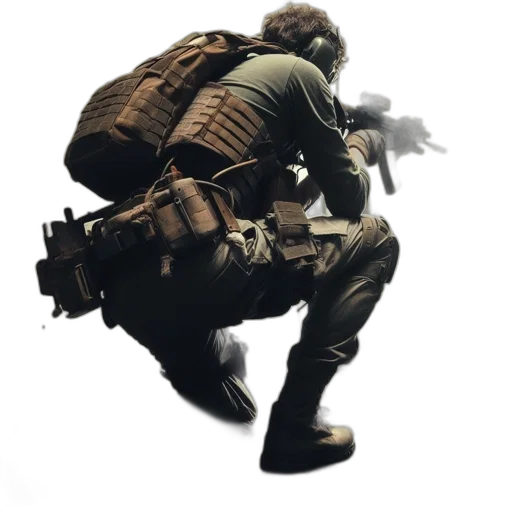 weapon, jacket, staff, concept art, 3d render, pixel art, photorealistic, green transparent PNG cut-out