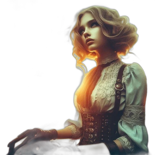 dress, face, staff, crown, fantasy art, concept art, photorealistic, comic book art transparent PNG cut-out