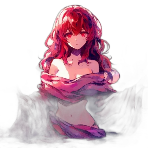 dress, crown, creature, mask, pixel art, watercolor, anime, concept art transparent PNG cut-out