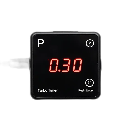black, turbo, timer, device, digital, display, showing, red transparent PNG cut-out