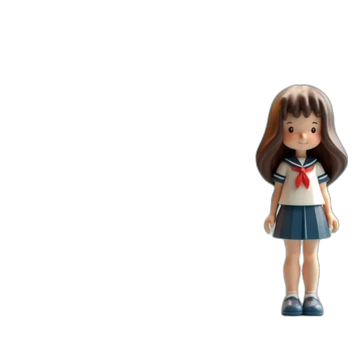 hair, staff, creature, 3d render transparent PNG cut-out