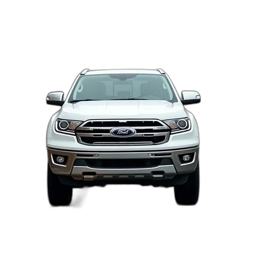 car, photorealistic, white, ford transparent PNG cut-out