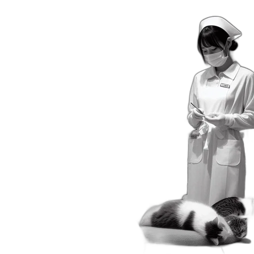staff, animal, creature, outer space, underwater, woman, white, nurse-like transparent PNG cut-out