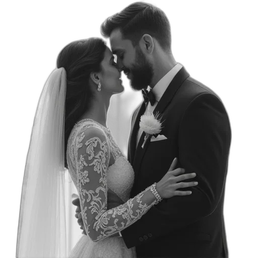 dress, jewelry, photorealistic, couple transparent PNG cut-out